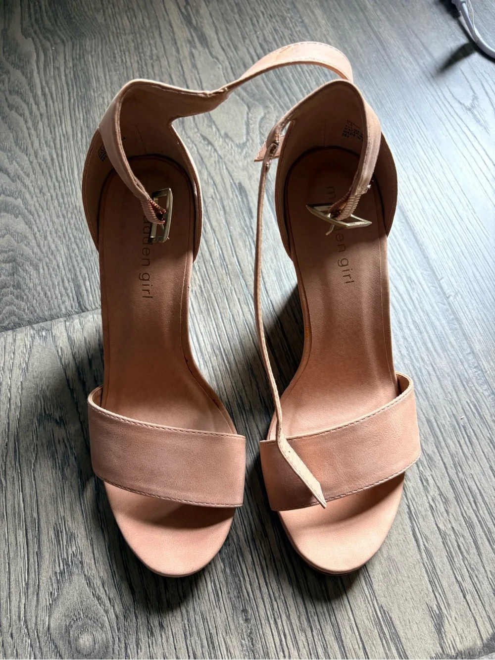 Madden Girl Blush Suede Ankle-Strap Wedge Sandals